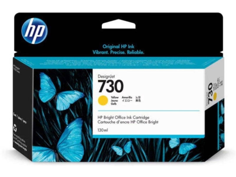 Картридж HP 730 желтый (P2V70A)