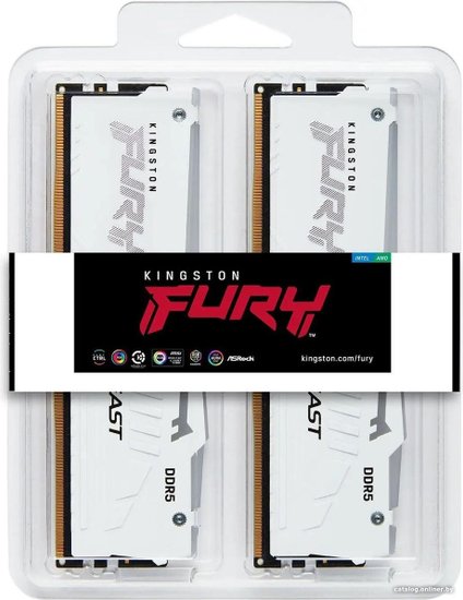 Оперативная память Kingston Fury Beast White 2x16Gb DDR5 (KF560C30BWAK2-32)