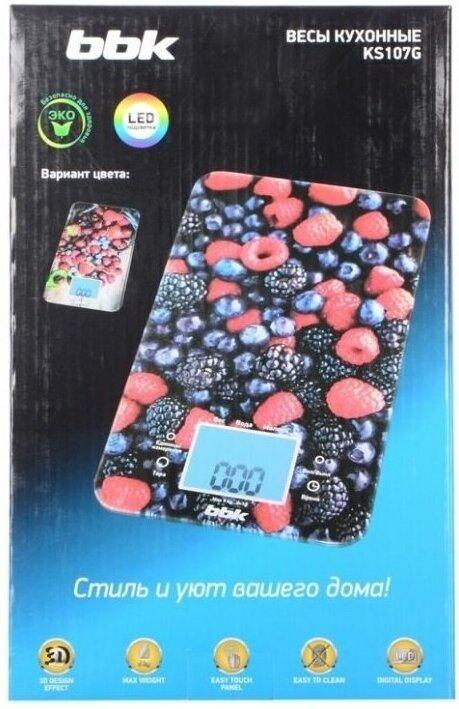 Кухонные весы BBK KS107G лесные ягоды Red/Black