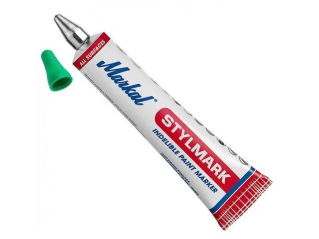 Маркер промышл. перманентный с шариковым наконечником MARKAL STYLMARK ЗЕЛЕНЫЙ (Толщина линии 3 мм. Цвет зеленый)