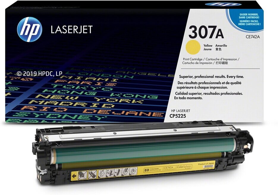 Картридж HP 307A желтый (CE742A)