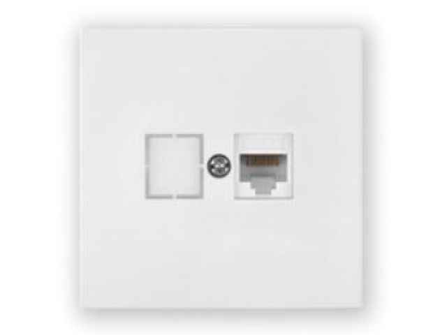 Розетка 1-ая телефонная (скрытая) белая, Carre, Bylectrica