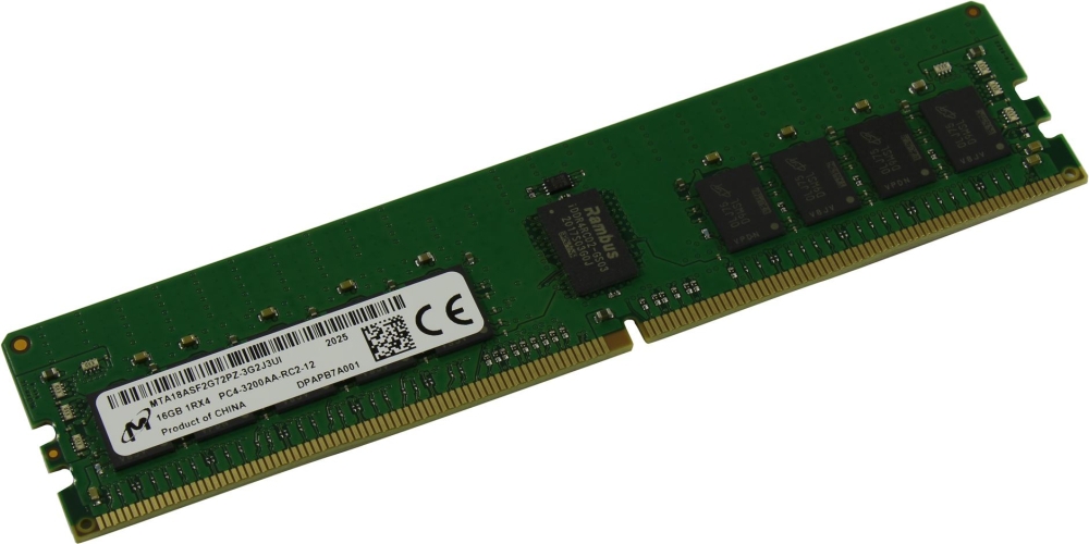 Оперативная память Micron 16GB DDR4-3200 ECC REG (MTA18ASF2G72PZ-3G2J3)