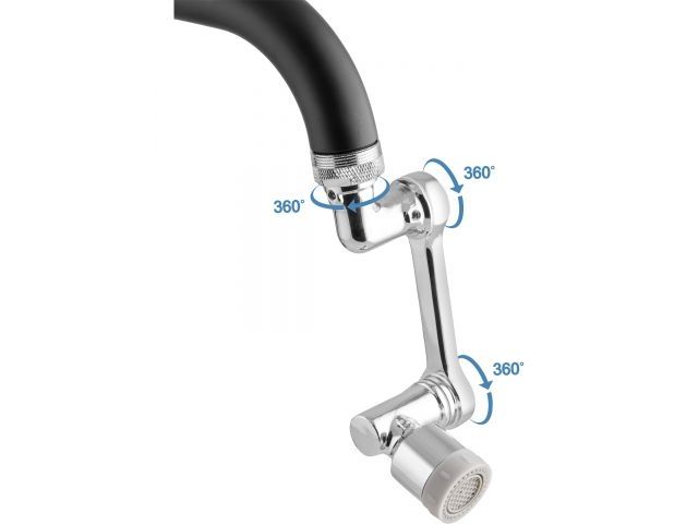 Аэратор для смесителя поворотный на шарнире, AV Engineering (Пластик, латунь)