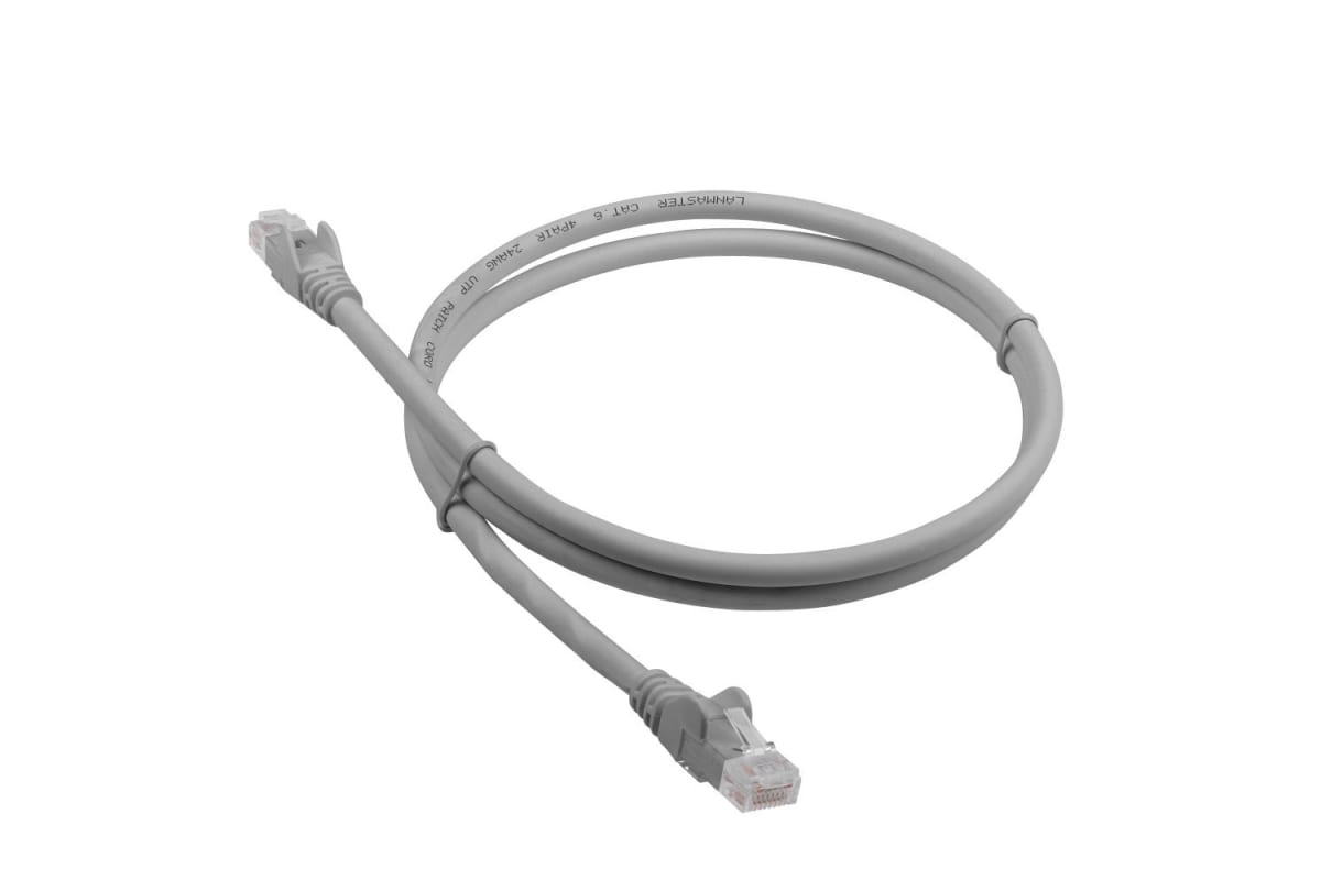 Патч-корд Lanmaster LAN-PC45/U6-1.0-GY серый