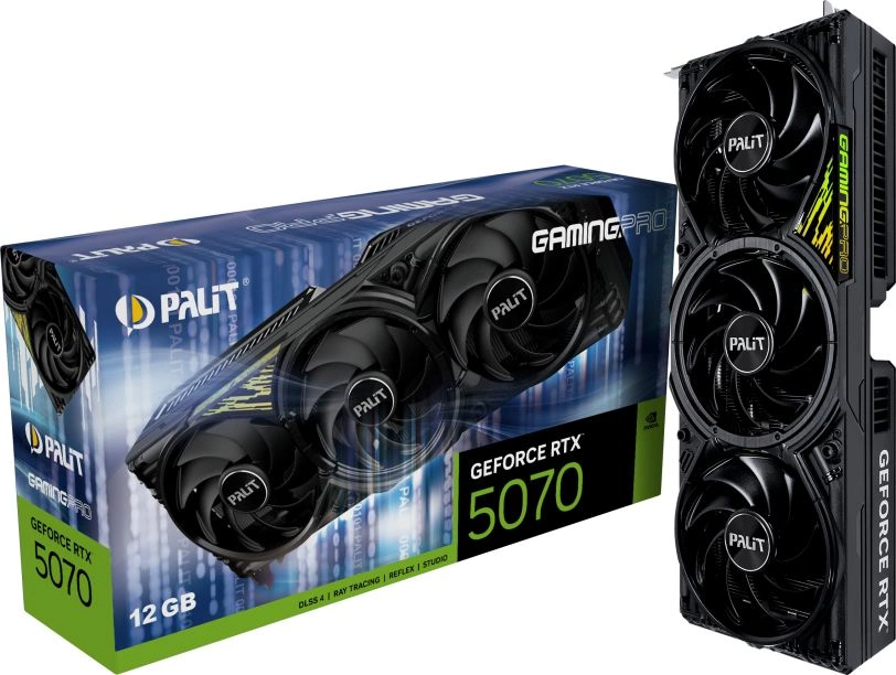 Видеокарта Palit GeForce RTX 5070 GamingPro 12GB GDDR7 (NE75070019K9-GB2050A)