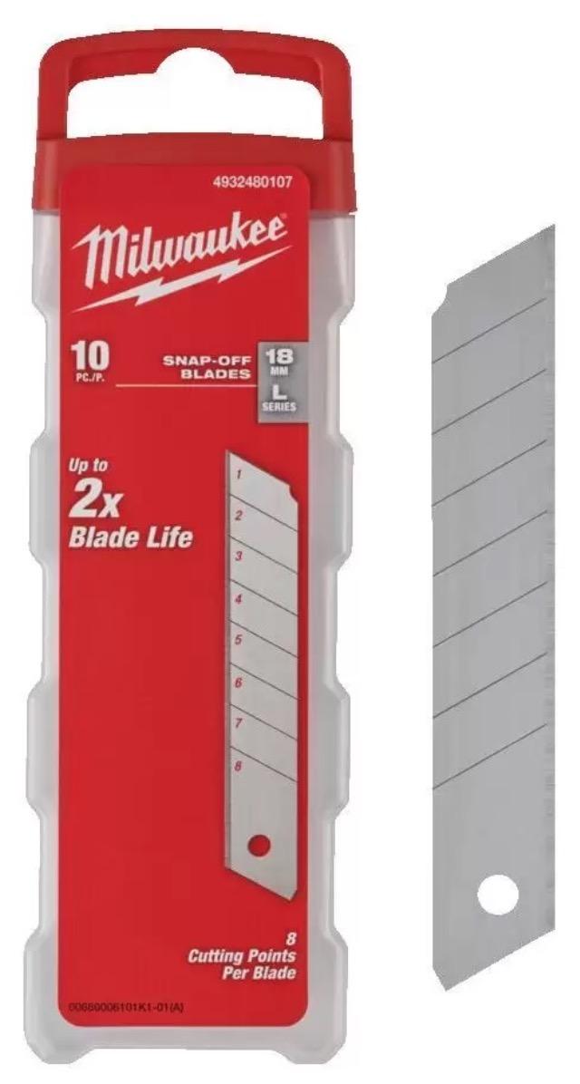 Лезвия сменные Milwaukee 18мм 10шт (4932480107)
