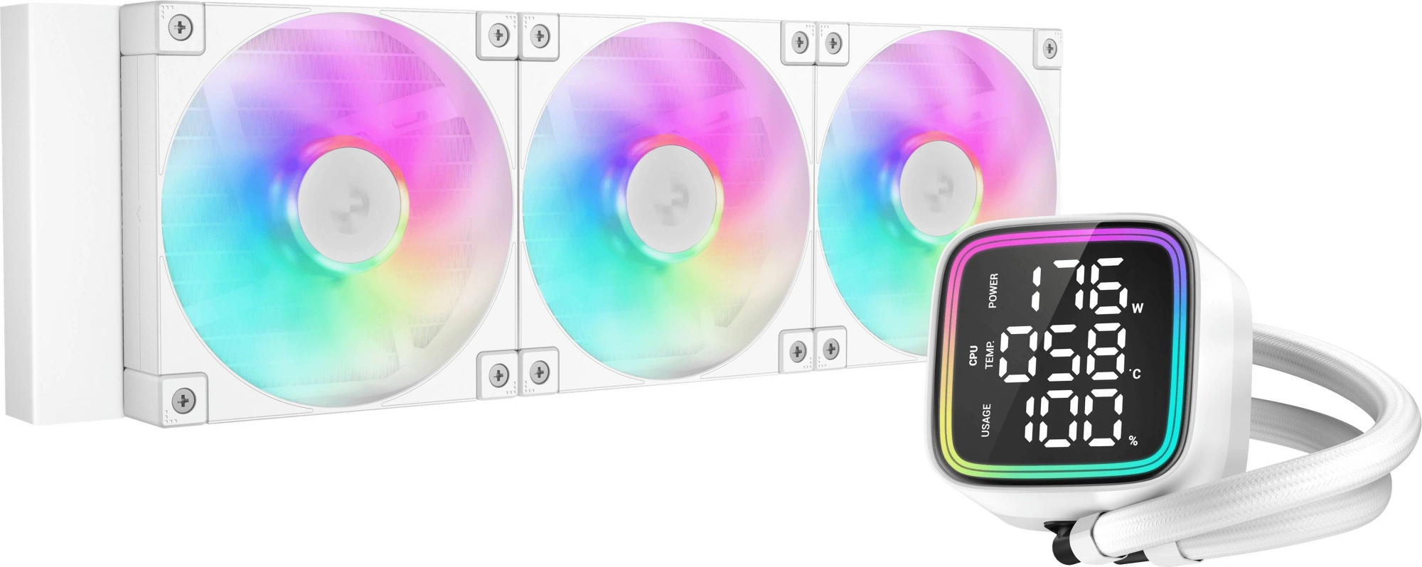 Система жидкостного охлаждения для процессора DeepCool LD360 WH белый (R-LD360-WHDMMN-G-1)