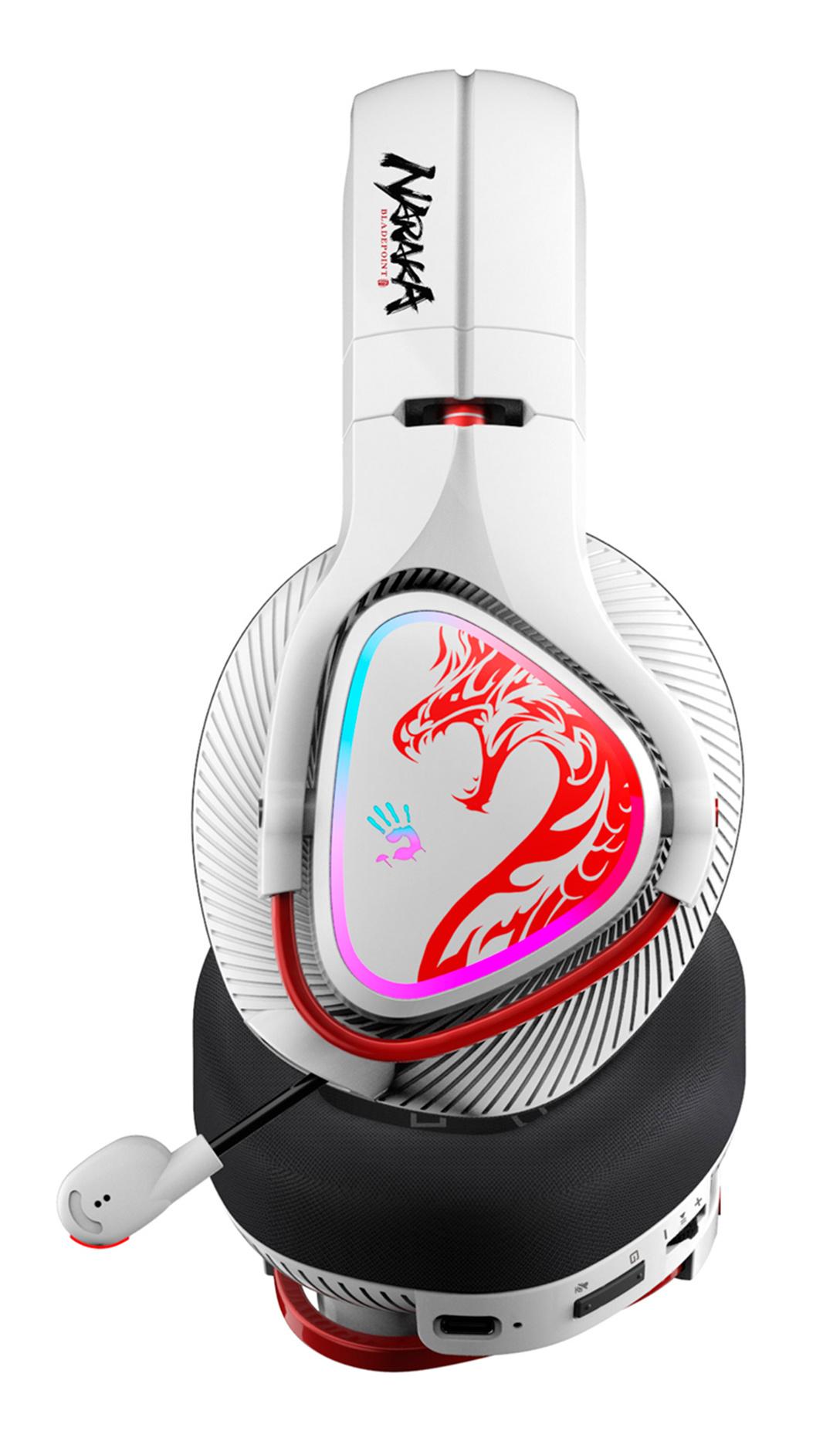 Наушники A4Tech Bloody MR720 белый/красный (MR720 NARAKA)