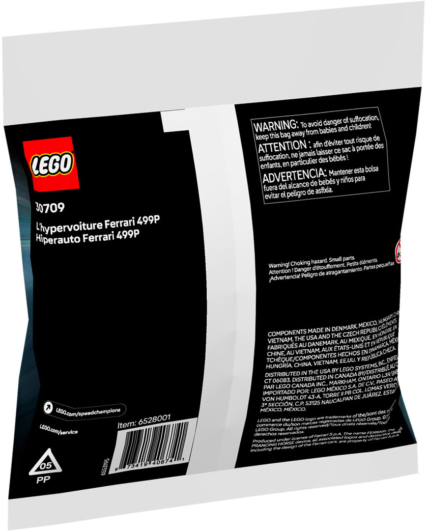 Конструктор Lego Speed Champions Ferrari 499P Hypercar (30709)