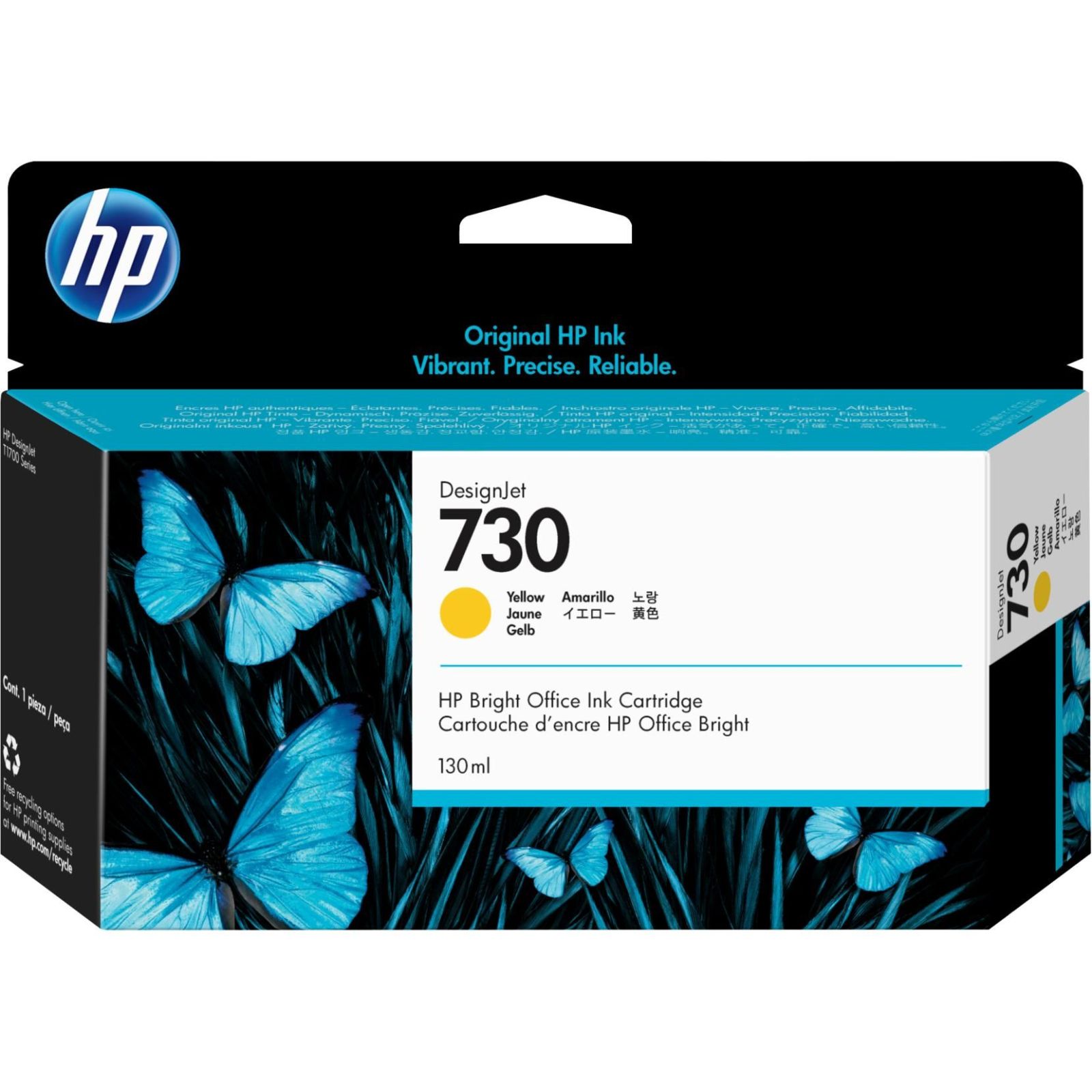 Картридж HP 730 P2V64A желтый