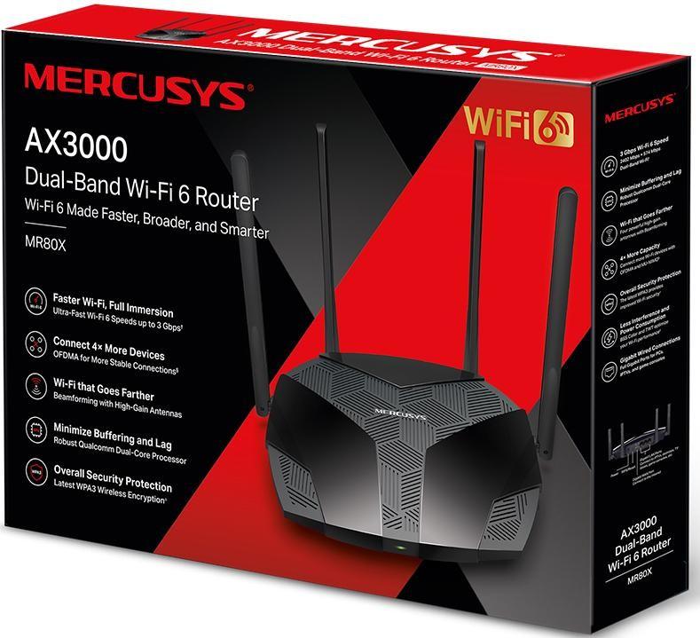 Wi-Fi роутер Mercusys MR80X AX3000
