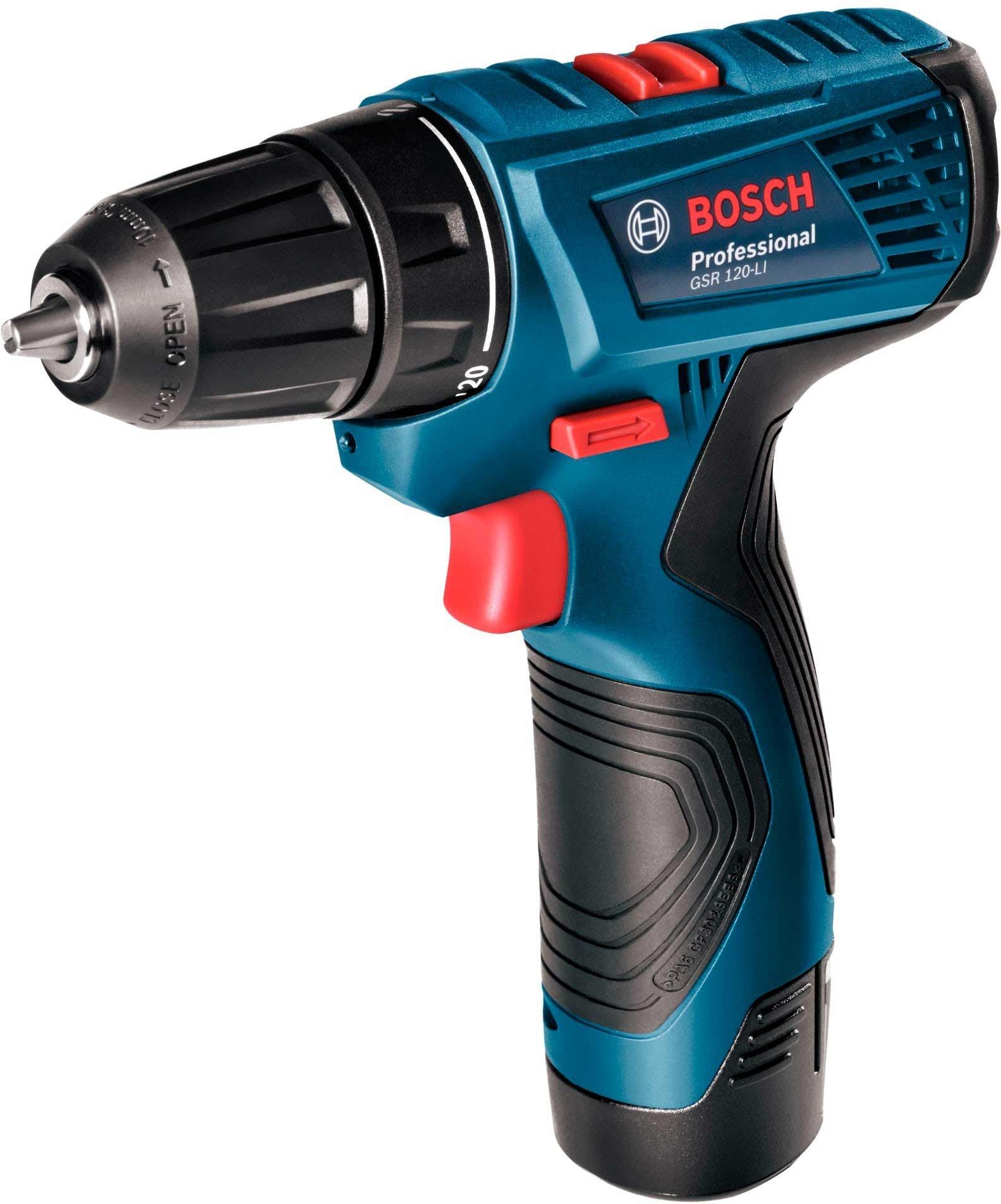 Дрель-шуруповерт Bosch GSR 120-LI Professional с 2-мя АКБ, кейс (06019G8000)