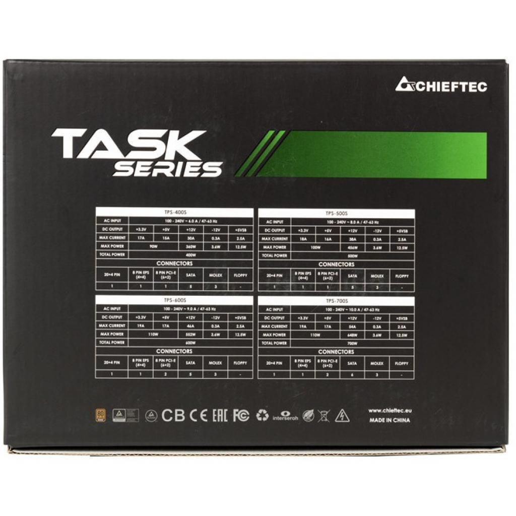 Блок питания Chieftec Task 600W черный (TPS-600S)