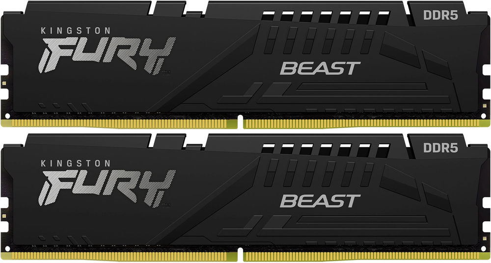 Оперативная память Kingston Fury Beast 32GB 2x16GB PC5-44800 DDR5-5600 CL40 (KF556C40BBK2-32)