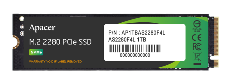 SSD диск Apacer AS2280F4L 1TB (AP1TBAS2280F4L-1)