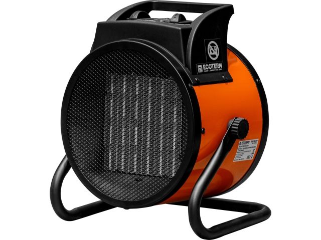 Нагреватель воздуха электр. Ecoterm EHR-03/1F (пушка, 3 кВт, 220 В, термостат,  керамика PTC)