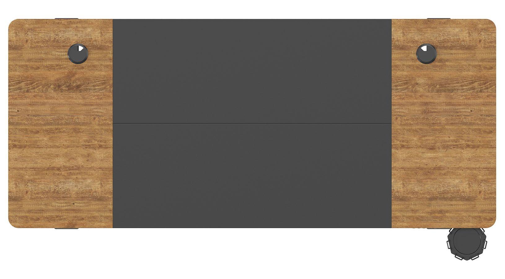 Стол компьютерный Cactus CS-EDL-BAWD черный дуб антик/черный