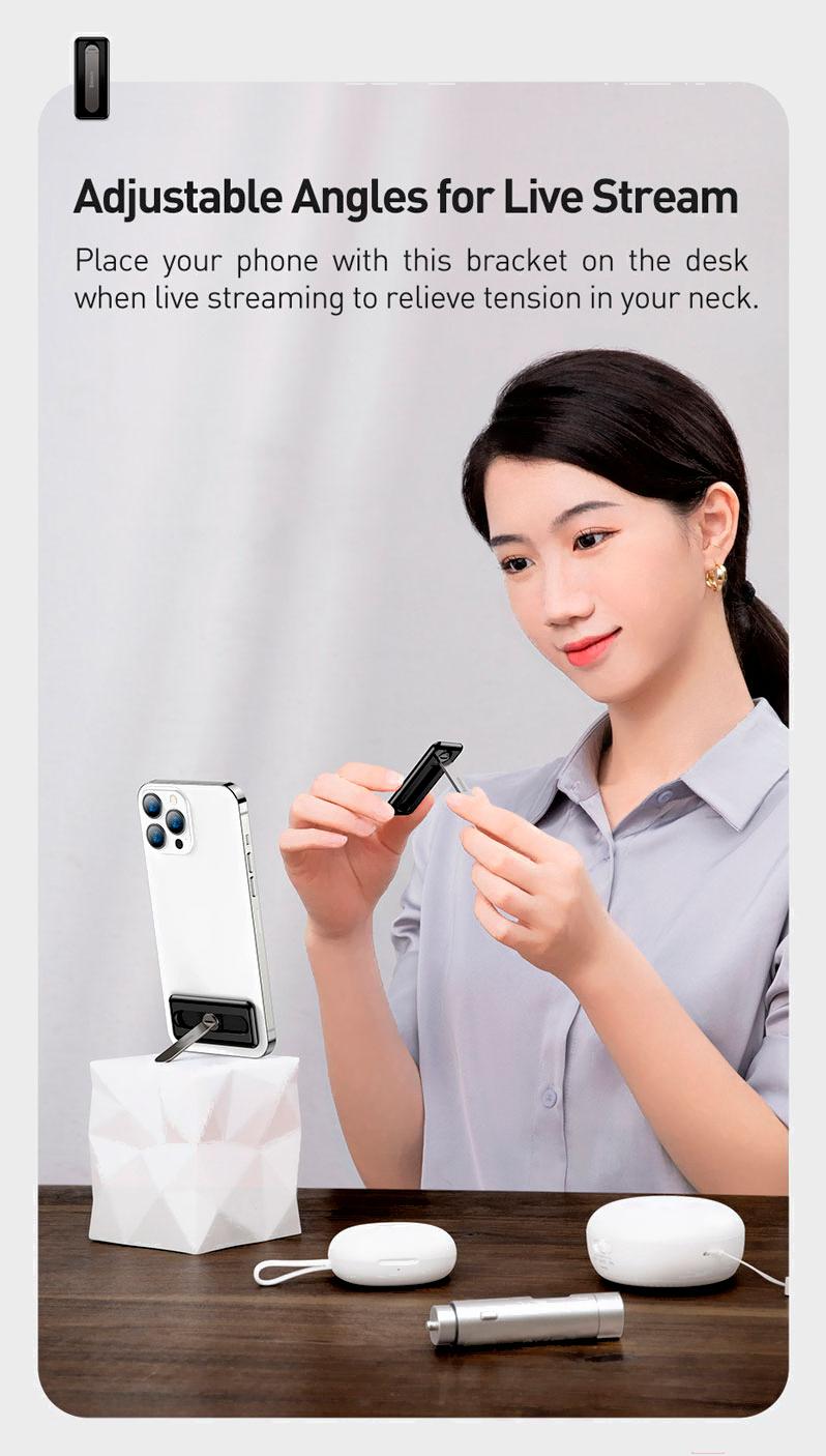 Подставка для смартфона Baseus Foldable Bracket Black (LUXZ000001)