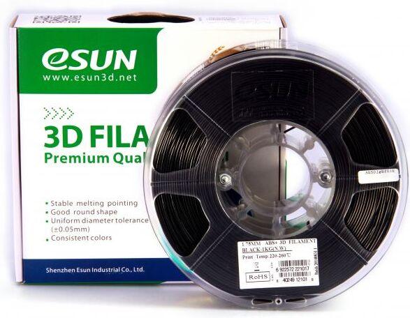Пластиковая нить eSUN ABS+ 1,75 мм Black (ABS+175B1)