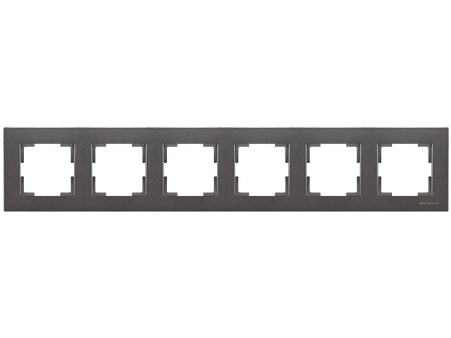 Рамка 6-ая горизонтальная дымчатая, RITA, MUTLUSAN