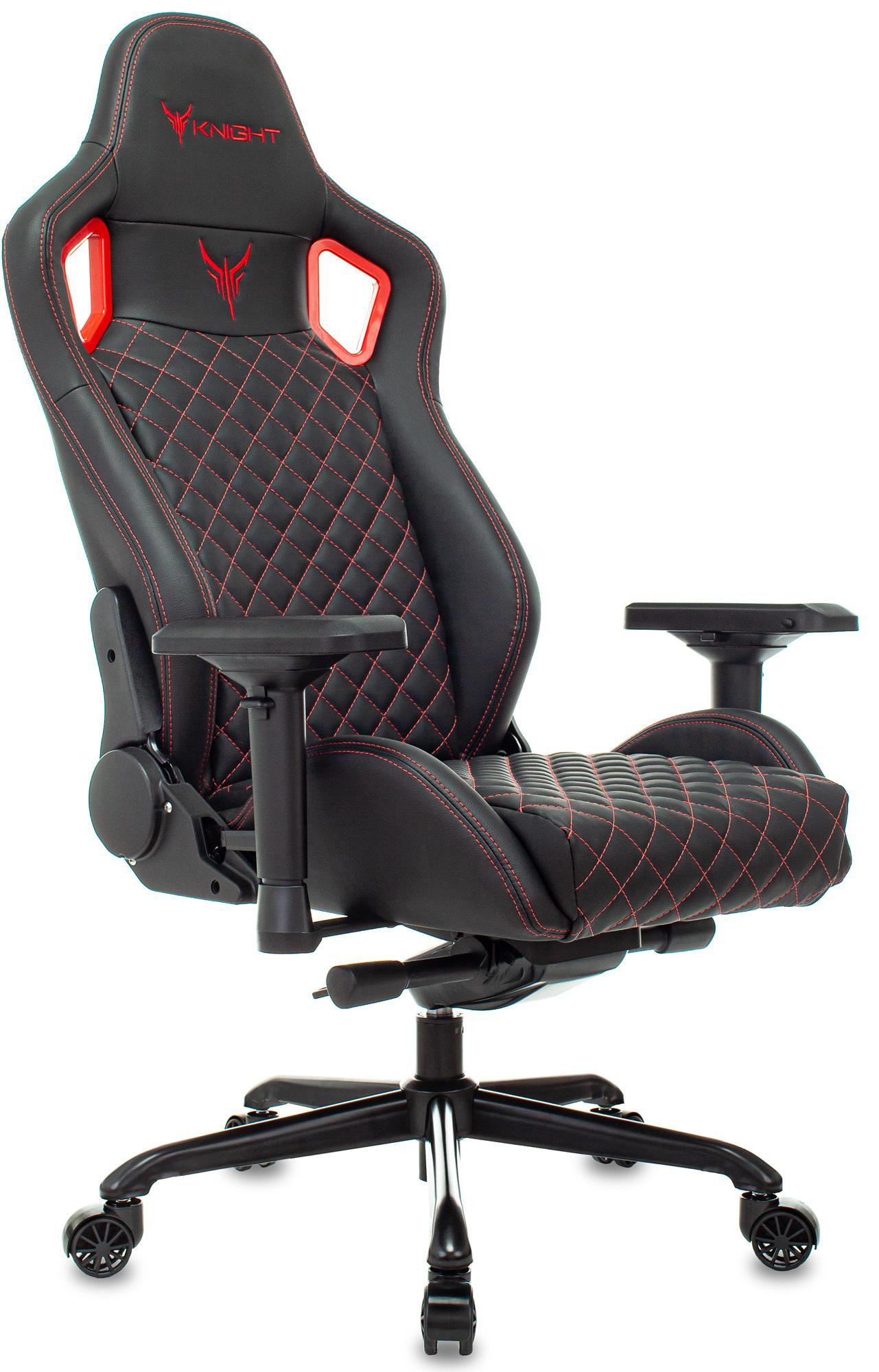 Геймерское кресло Knight Titan черный/красный