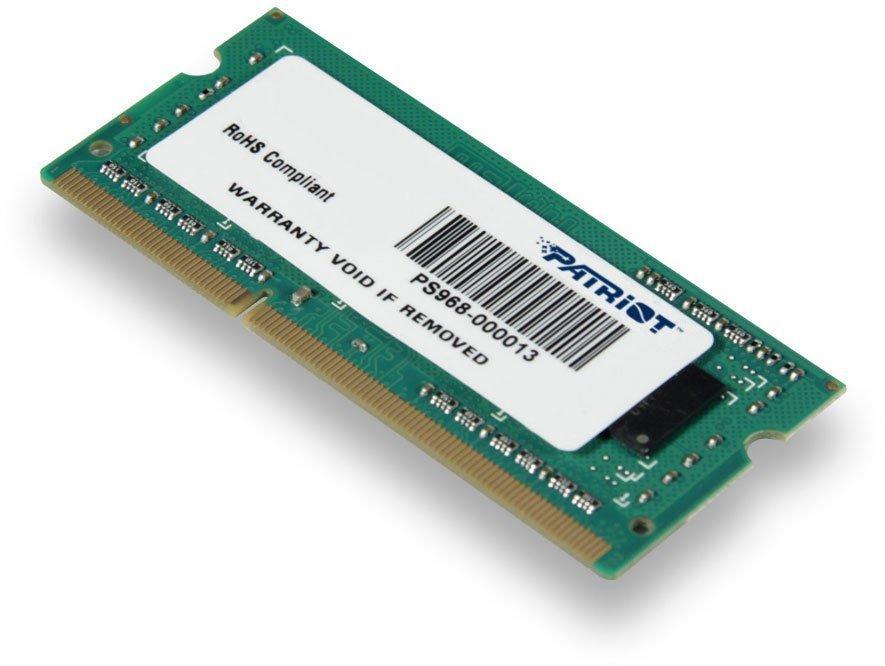 Оперативная память Patriot DDR3-1600 4GB PC-12800 SODIMM (PSD34G160081 S)