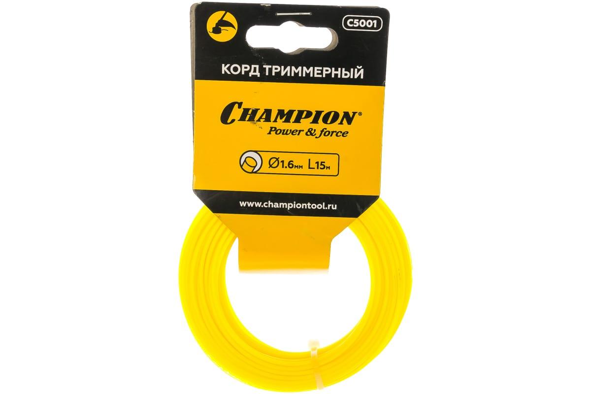 Корд для триммера Champion Round 1.6мм*15м круглый в мотке (C5001)