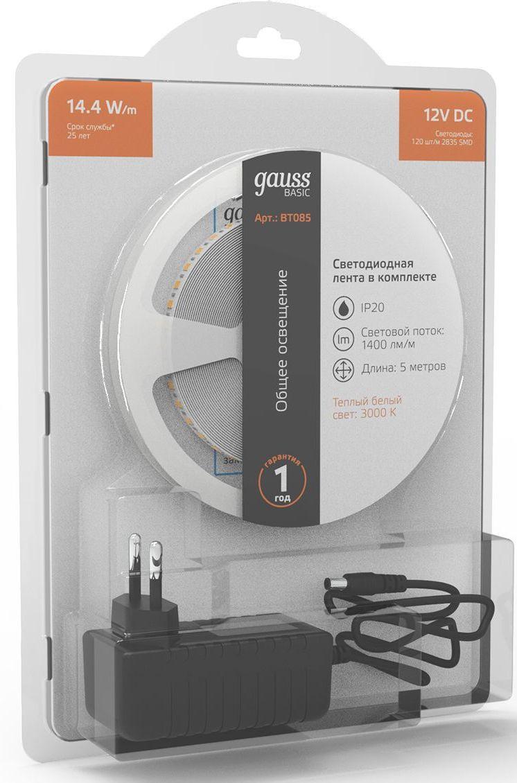 Лента светодиодная Gauss Basic BT085