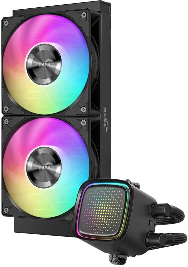 Система жидкостного охлаждения для процессора Sama L50 240BK черный (L50-BKWAYX02-G)