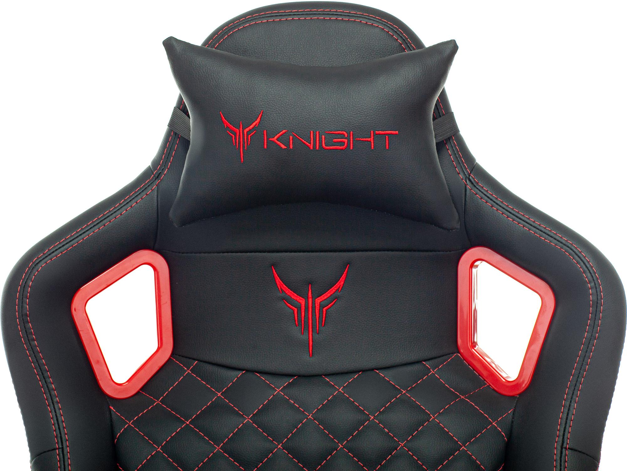 Геймерское кресло Knight Titan черный/красный