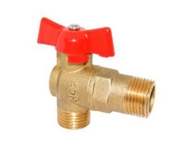 Кран шаровый угловой 1/2" х 1/2" PN1,6 МПа, 11Б27п17, Цветлит (ZW10137)