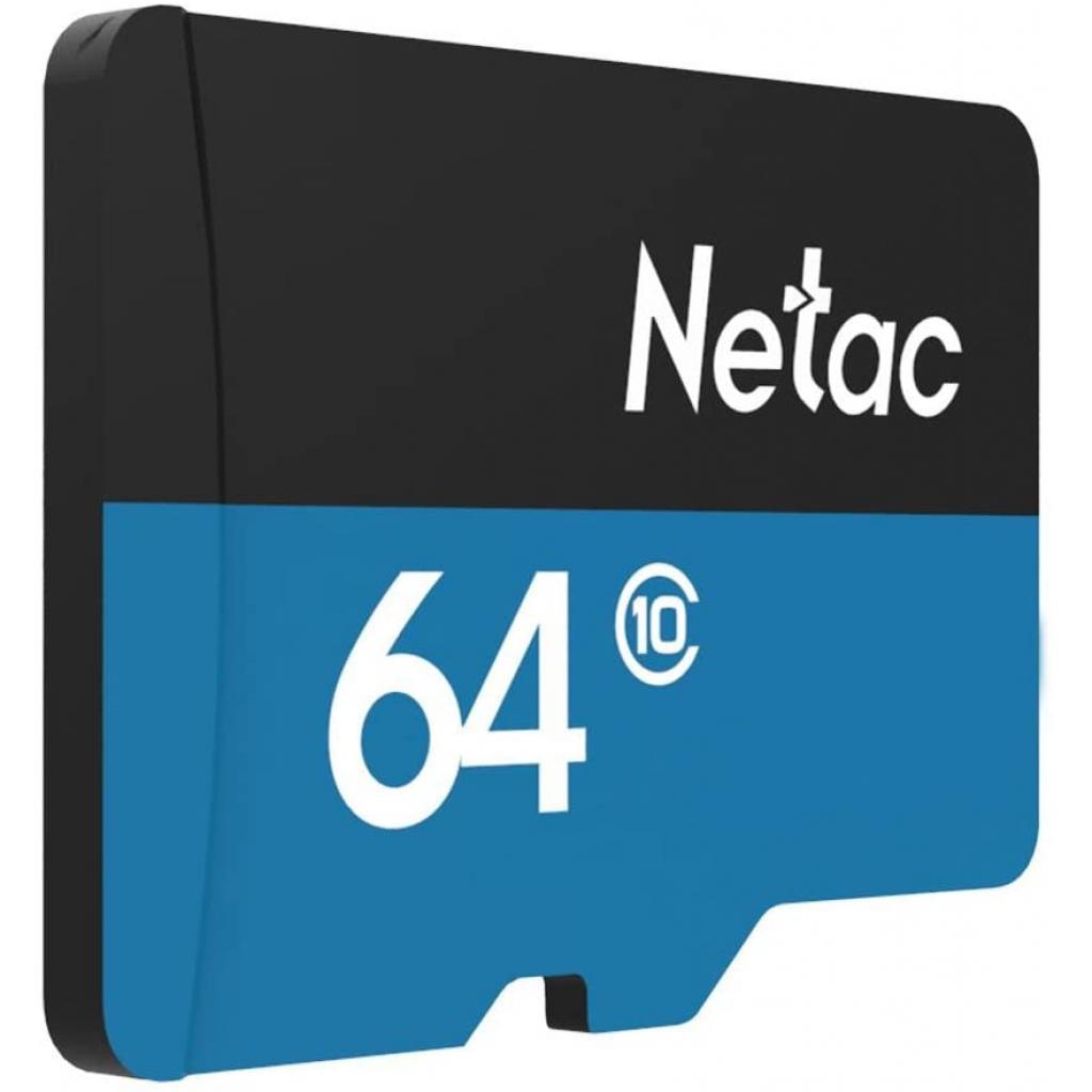 Карта памяти Netac P500 Standard 64GB + адаптер (NT02P500STN-064G-R)