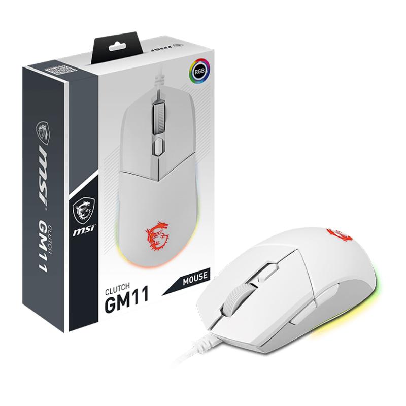 Мышь MSI Clutch GM11 белый (S12-0401970-CLA)