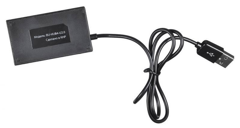 USB-хаб Buro BU-HUB4-U2.0 черный