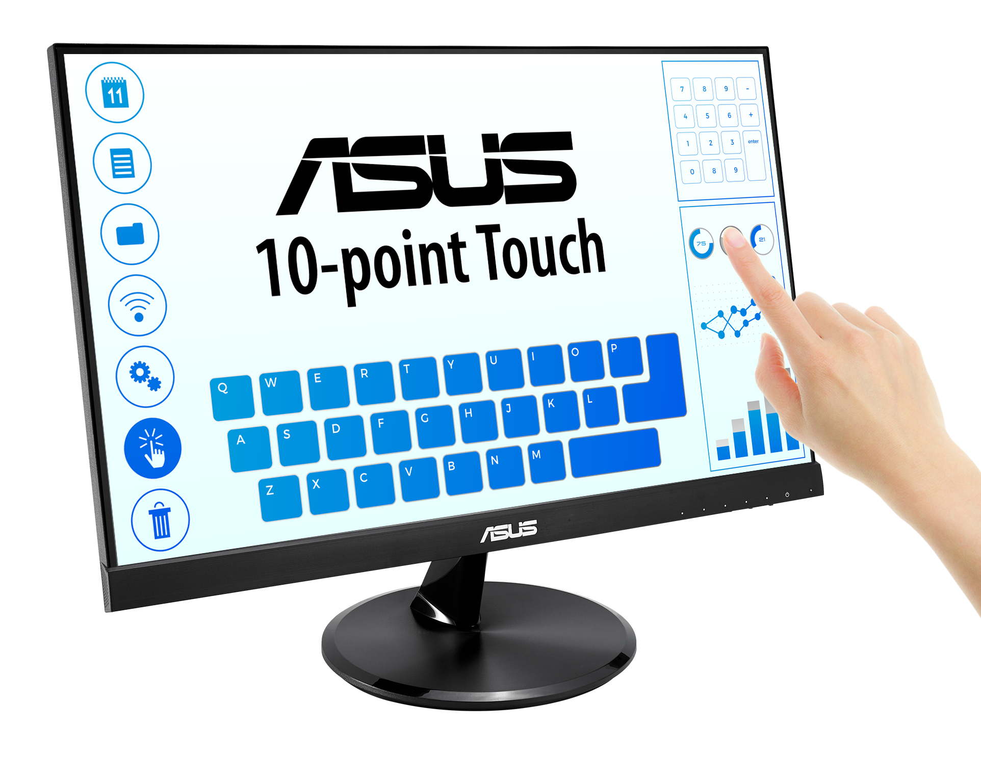 Монитор Asus VT229H черный (90LM0490-B01170)