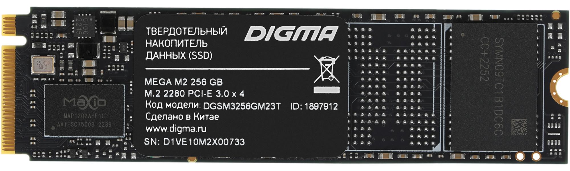 SSD диск Digma Mega M2 256GB (DGSM3256GM23T)