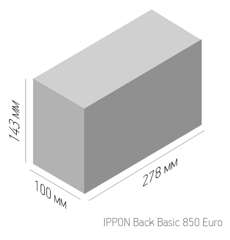 Источник бесперебойного питания Ippon Back Basic 850 Euro черный