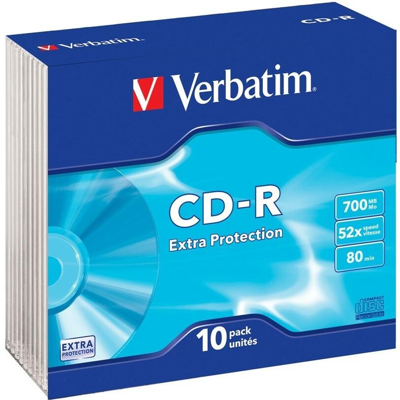 CD-R диск Verbatim Extra Protection Slim Case 10шт (43415)