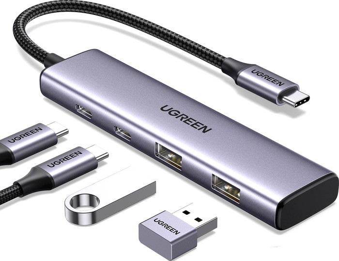 USB-хаб Ugreen CM473-15395 Space Gray (15395)