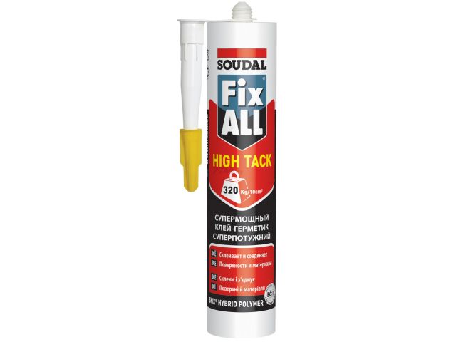 Клей-герметик гибрид."Soudal" Fix All High Tack белый 290 мл