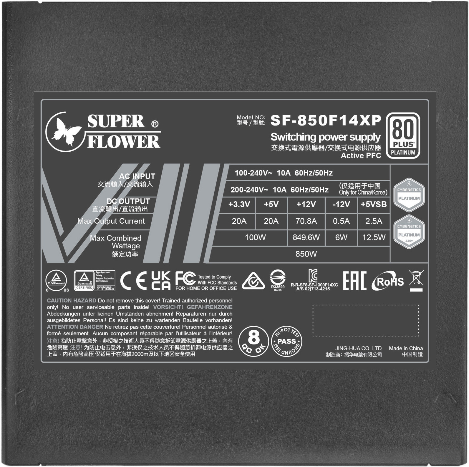 Блок питания Super Flower Leadex VII Platinum PRO 850W ATX 3.1 Black (SF-850F14XP)