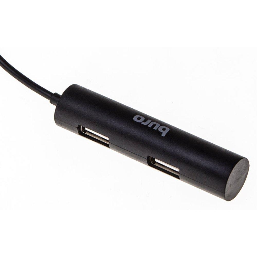 USB-хаб Buro BU-HUB4-0.5R-U2.0 черный