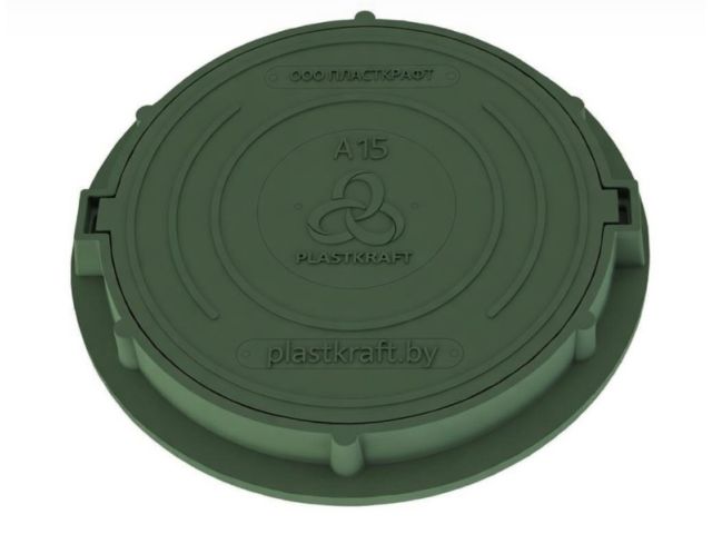 Люк садовый А15 (15кН) зеленый (ПЛАСТКРАФТ)