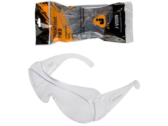 Очки открытые JETA SAFETY J-Vision прозрачные (с боковой защитой)