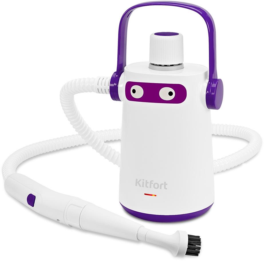 Пароочиститель Kitfort КТ-9109-1 белый/фиолетовый