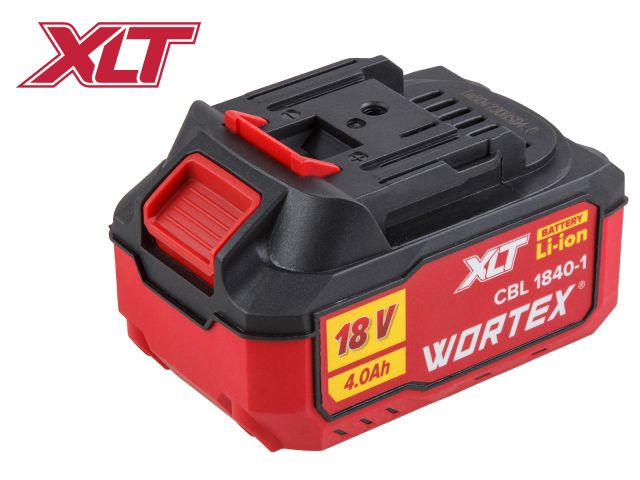 Аккумулятор WORTEX CBL 1840-1 18.0 В, 4.0 А*ч, Li-Ion ALL1 XLT (18.0 В, 4.0 А*ч, индикатор заряда, обрезиненный корпус)