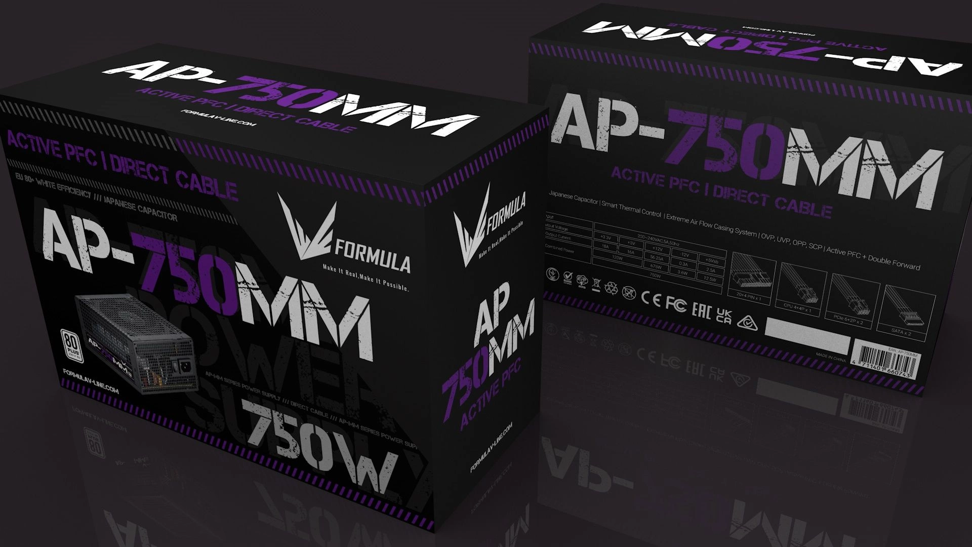 Блок питания Formula ATX 750W 80 Plus White (AP-750ММ)