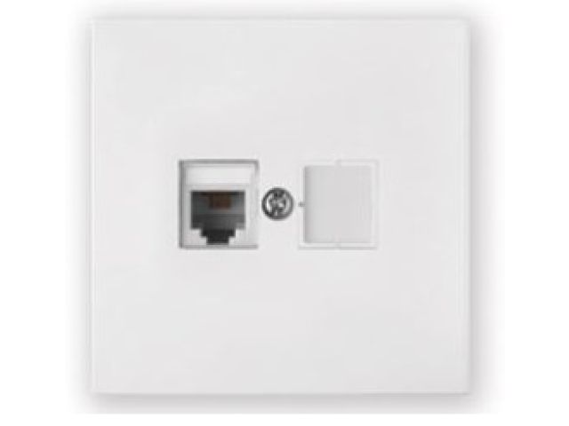 Розетка 1-ая компьютерная (скрытая) белая, Carre, Bylectrica