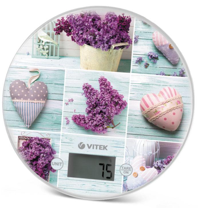 Кухонные весы Vitek VT-2426 Lilac/Illustration